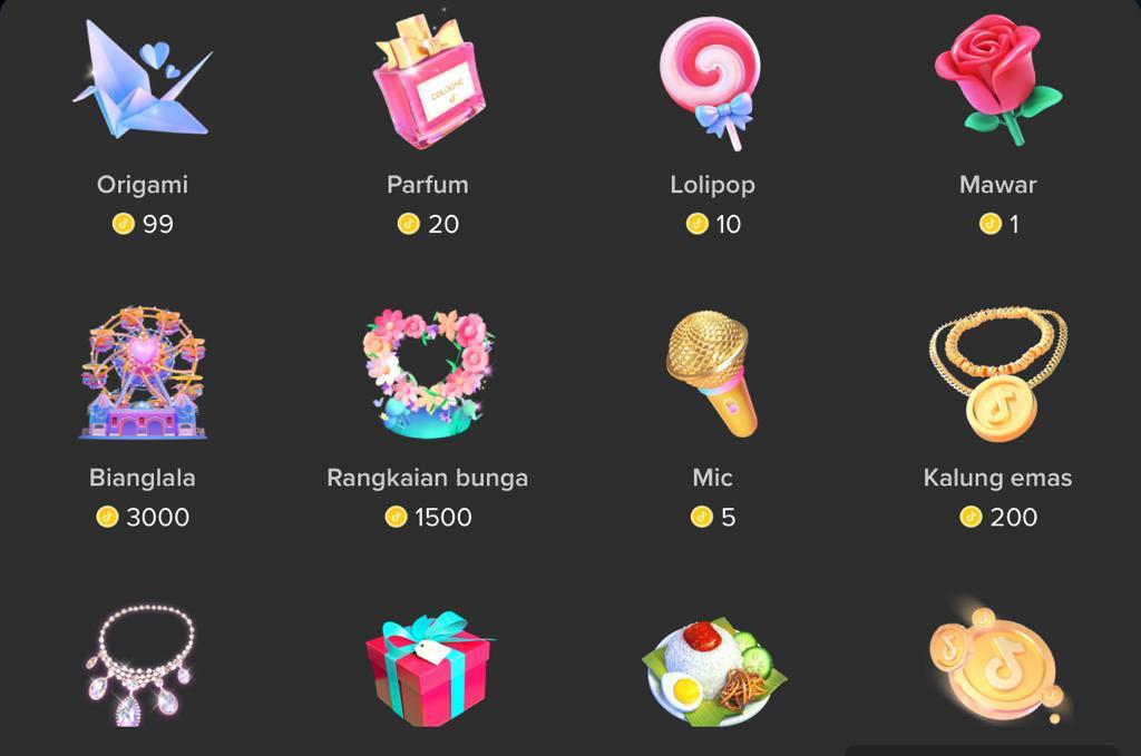 Cek Harga Gift TikTok Dari Yang Paling Murah Hingga Yang Paling Mahal 